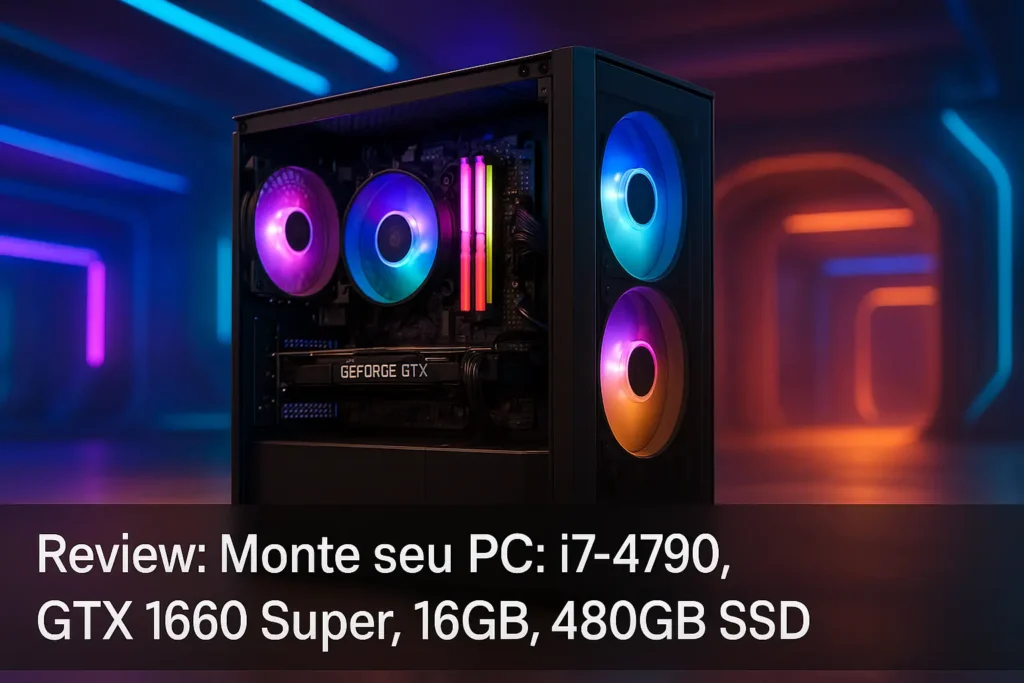 Monte seu PC: i7-4790, GTX 1660 Super, 16GB, 480GB SSD