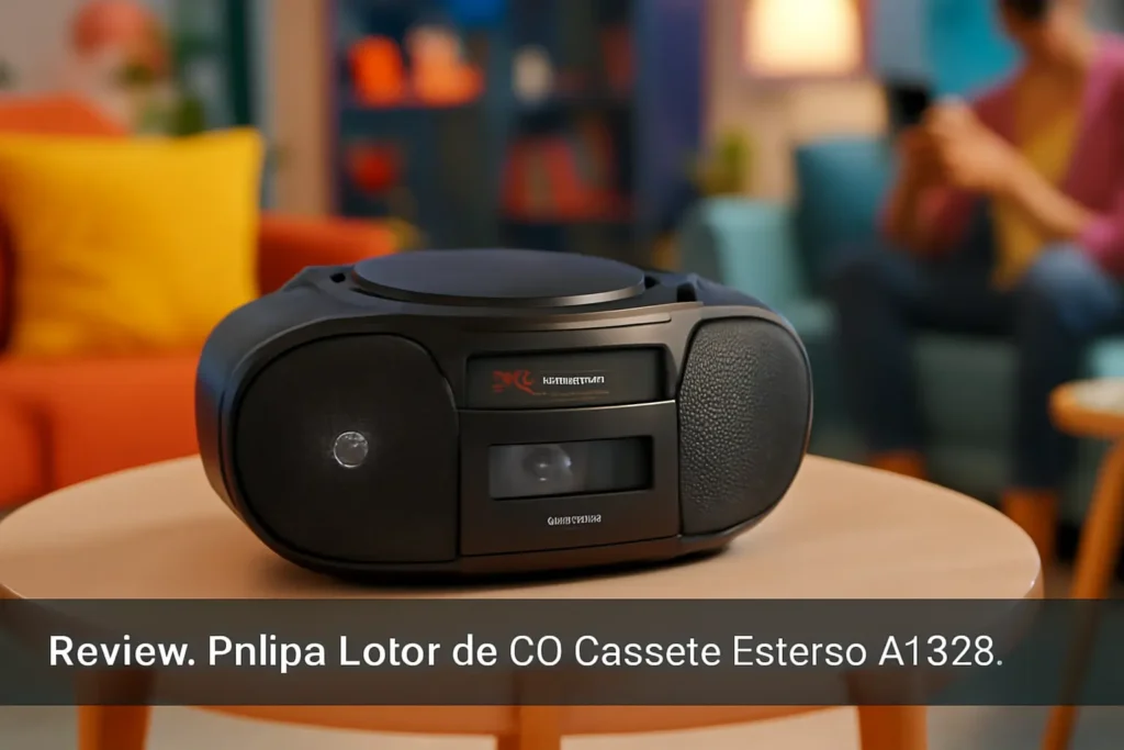 Philips Leitor de CD Cassete Estéreo AZ328 - Boombox Portátil com USB, FM e MP3