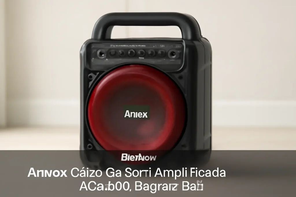 Amvox Caixa de Som Amplificada ACA 600 Bagvox Red - 600W RMS, Bluetooth, Equalizador, USB, Bateria Recarregável