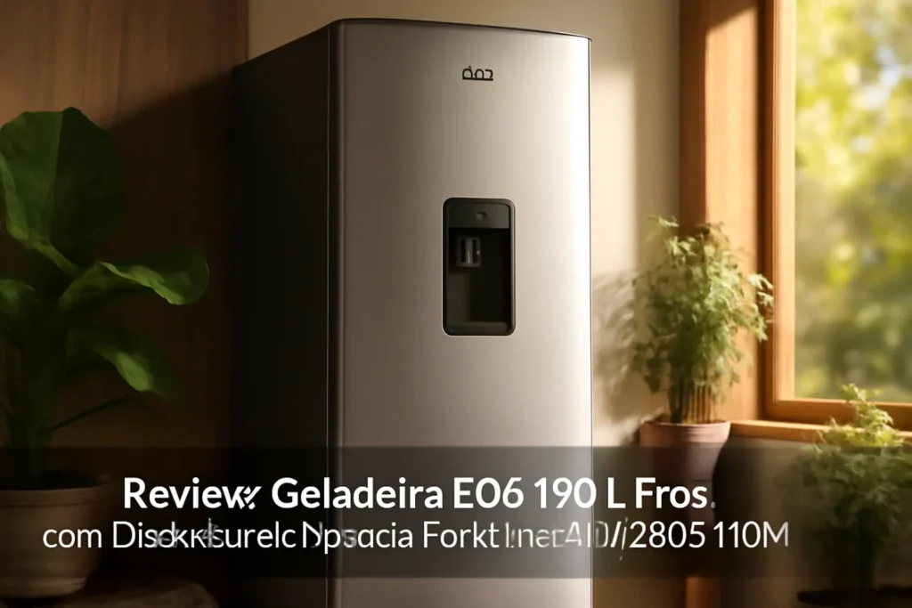 Geladeira EOS 190 Litros com Dispenser de Água na Porta Inox ERV200S 110V