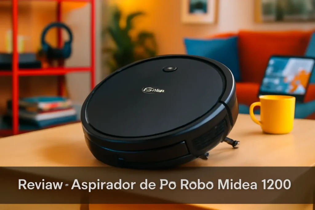 Aspirador de Pó Robô Midea 1200 40W com Bateria Recarregável