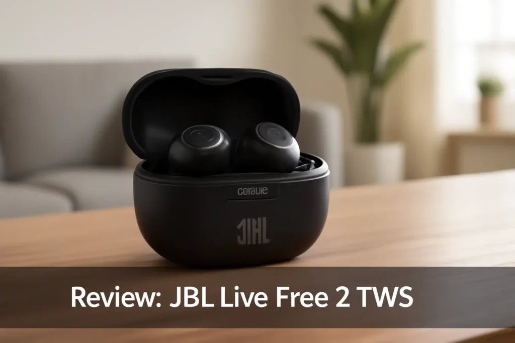 Fones de ouvido JBL Live Free 2 TWS Preto – Bluetooth, Compacto e com Som Imersivo