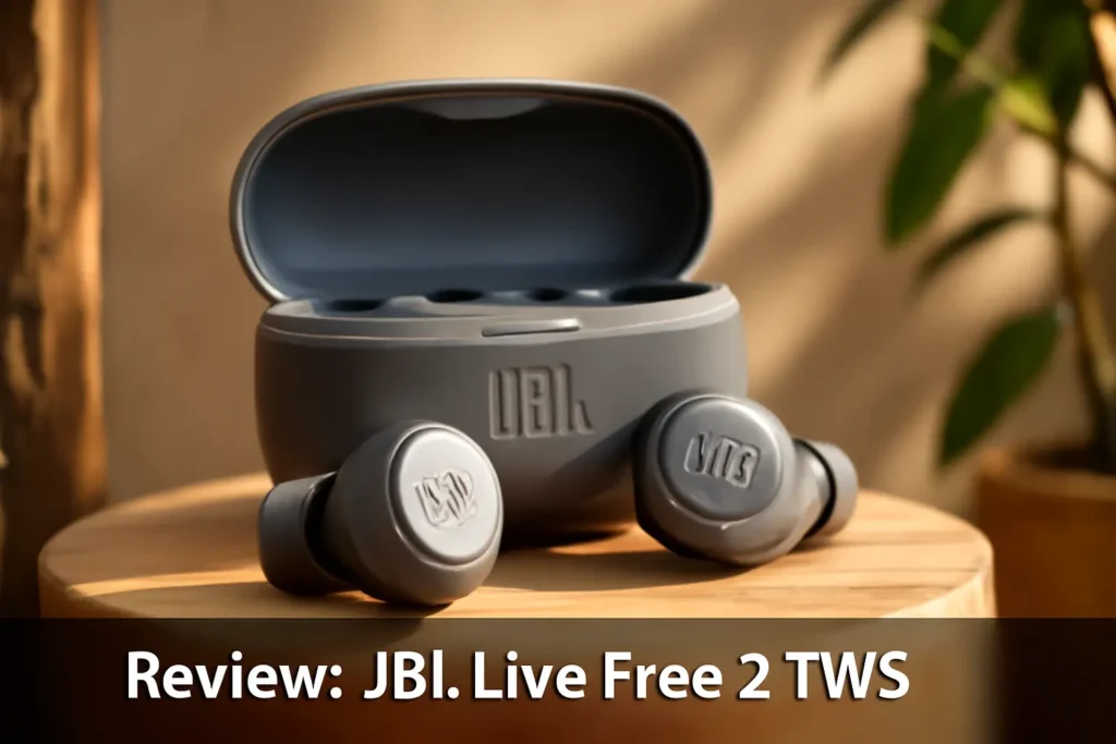 Fones de Ouvido JBL Live Free 2 TWS Cinza - Sem fio, Bluetooth, Bateria Longa