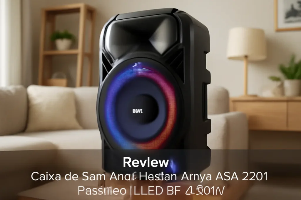 Caixa de Som Amplificada Amvox ACA 2201 Pesadão II LED BT 2200W