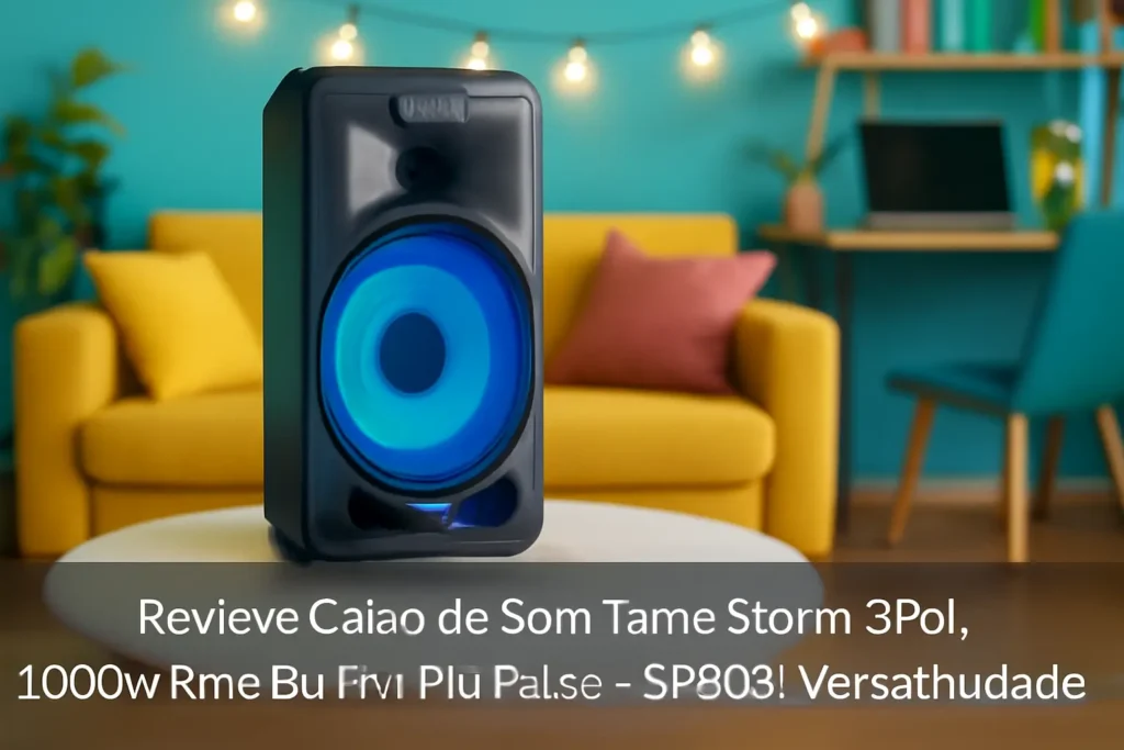 Caixa de Som Torre Storm 8Pol. 1000w Rms Bt/Fm/P10 Pulse - SP509: Potência e Versatilidade