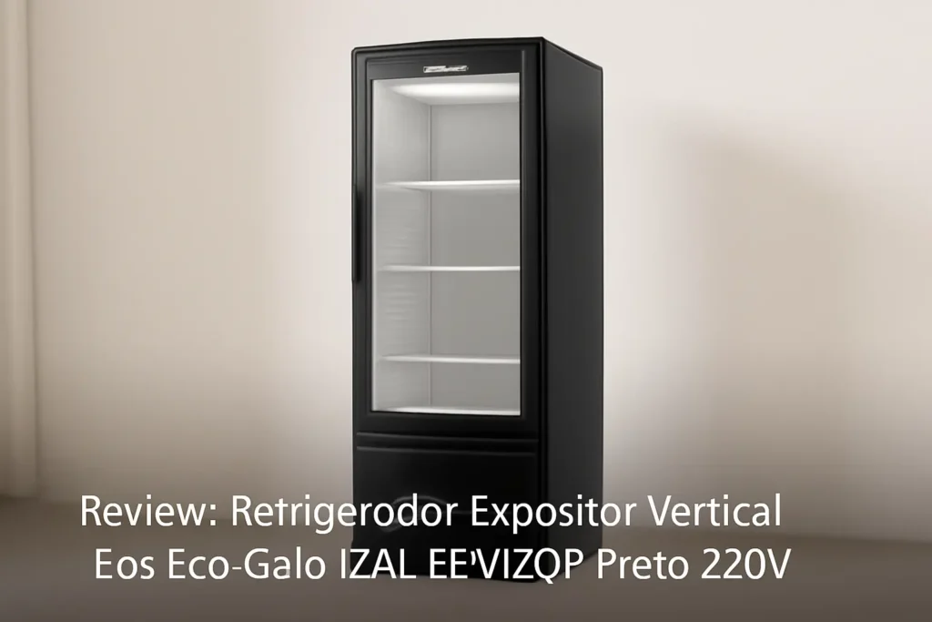 Refrigerador Expositor Vertical Eos Eco Gelo 124L EEV120P Preto 220V - Ideal para Lojas e Comércio
