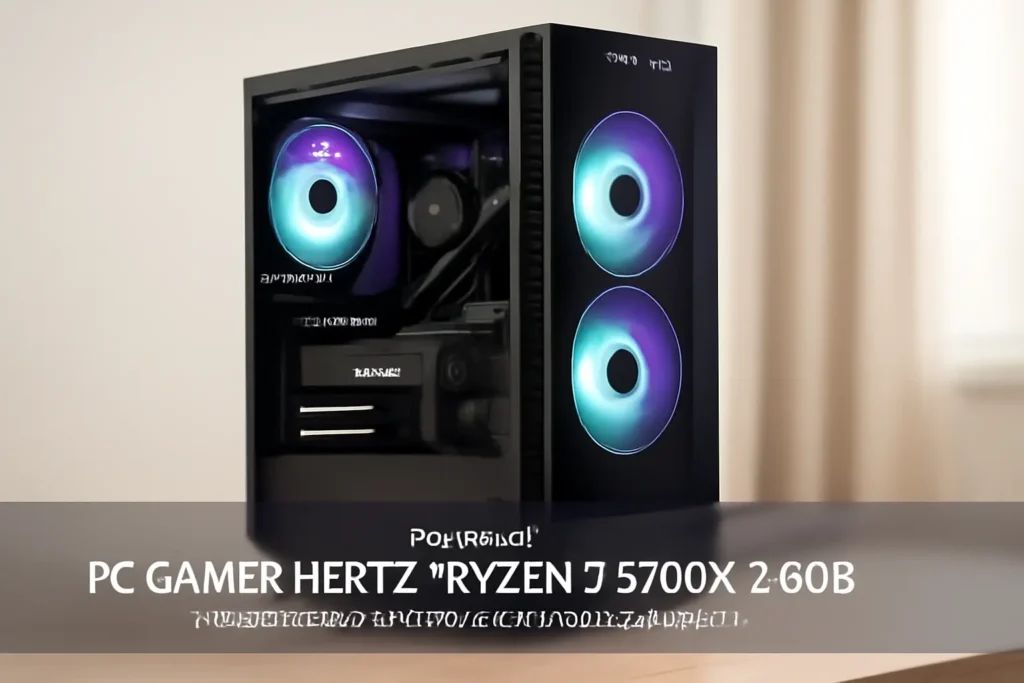 PC GAMER HERTZ® RYZEN 7 5700X WATER COOLER 240MM 32GB SSD 1TB RTX 4060 8GB GABINETE GAMER