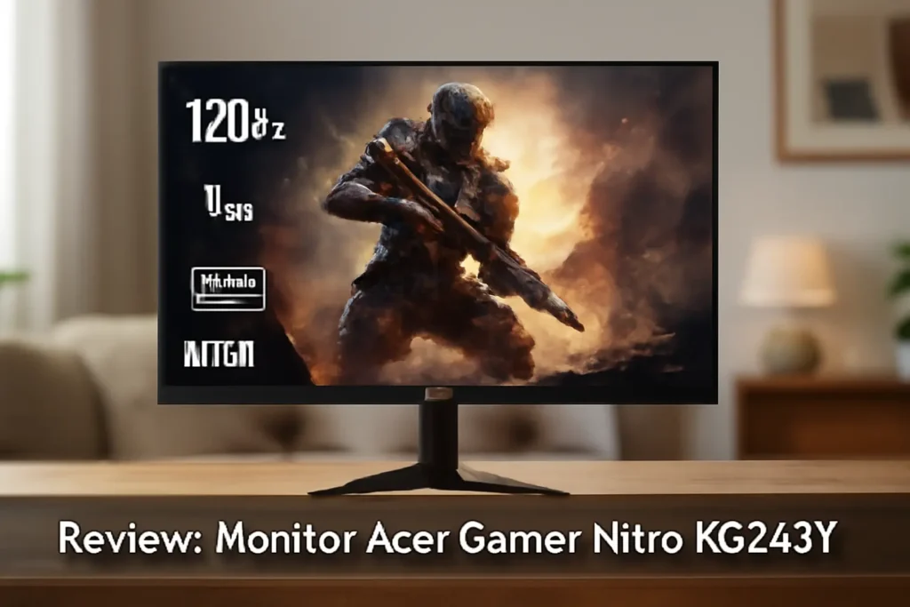 Monitor Acer Gamer Nitro KG243Y G0bi 23.8” Full HD 120 Hz 1ms