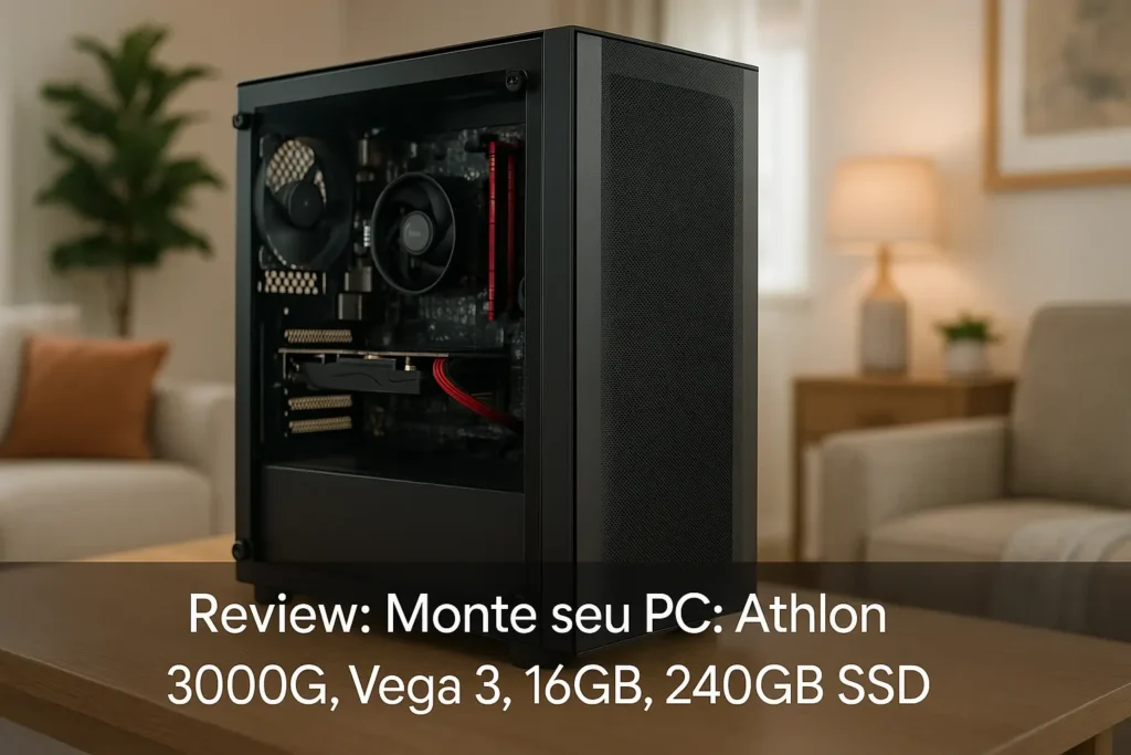 Monte seu PC: Athlon 3000G, Vega 3, 16GB, 240GB SSD