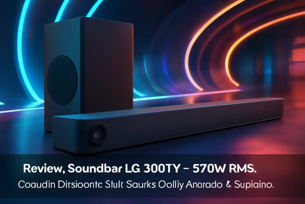 Soundbar LG S90TY – 570W RMS, Conexão Bluetooth, 5.1.3 Canais, Dolby Atmos e AI Sound Pro