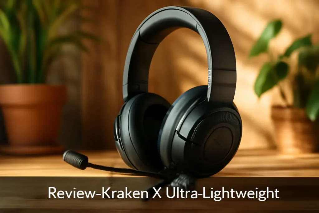 Fone de ouvido Kraken X Ultraleve Razer | Som Surround 7.1 – PC, PS4, PS5, Switch, Xbox One, Xbox Series X & S, Mobile – Preto