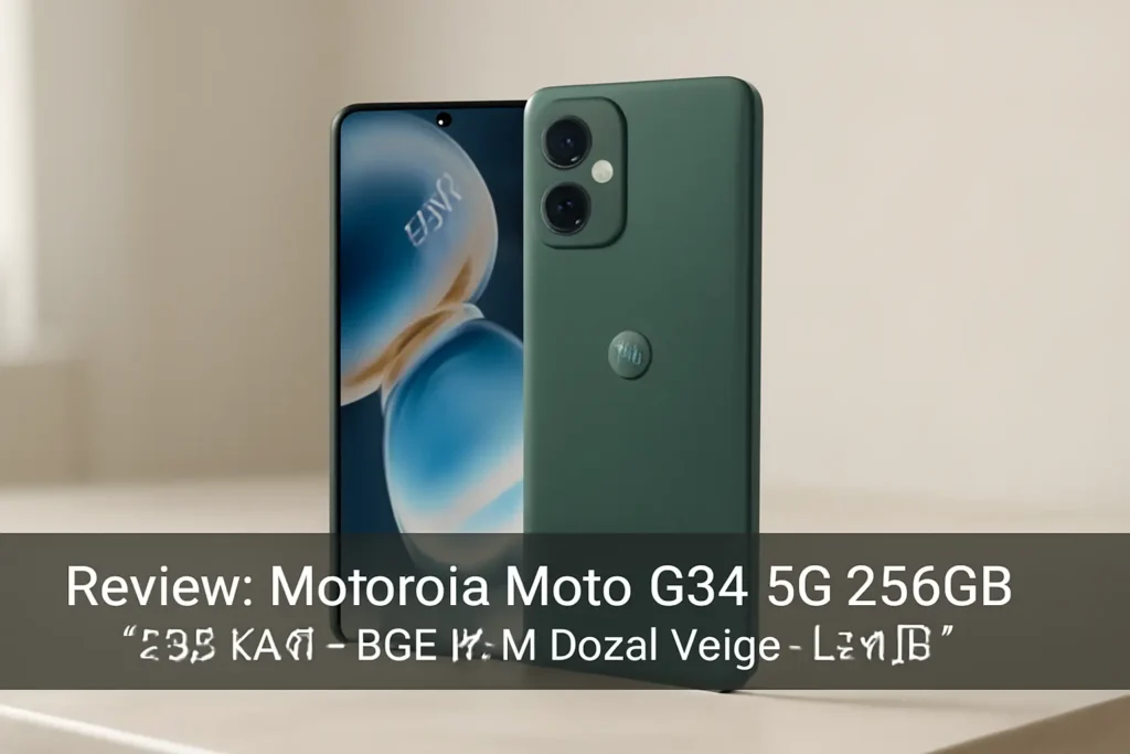 Smartphone Motorola Moto G34 5G 256GB 8GB RAM + 8GB RAM Boost Verde - Vegan Leather