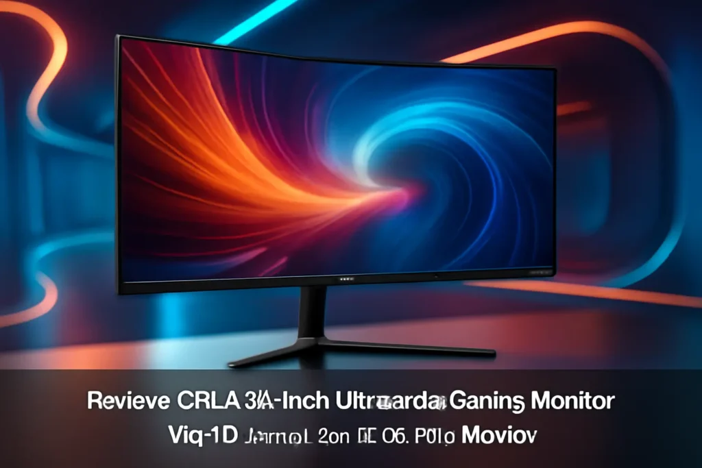 CRUA 34Inch Ultrawide Gaming Monitor, WQHD 144Hz/165Hz Curved Monitor