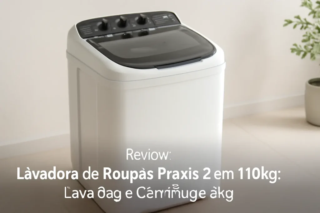 Lavadora de Roupas Praxis 2 em 1 10kg: Lava 6kg e Centrifuga 4kg