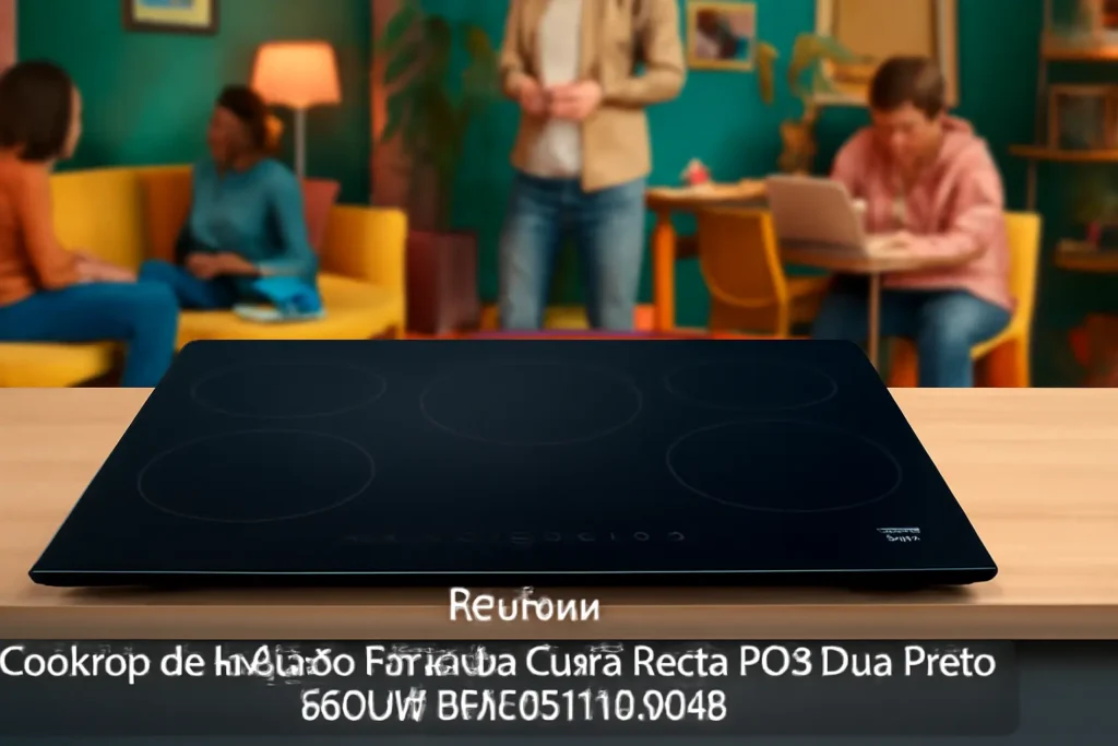 Cooktop de Indução Freezone Cinco Bocas EOS Due Preto 9800W ECI05EPTFB 220V