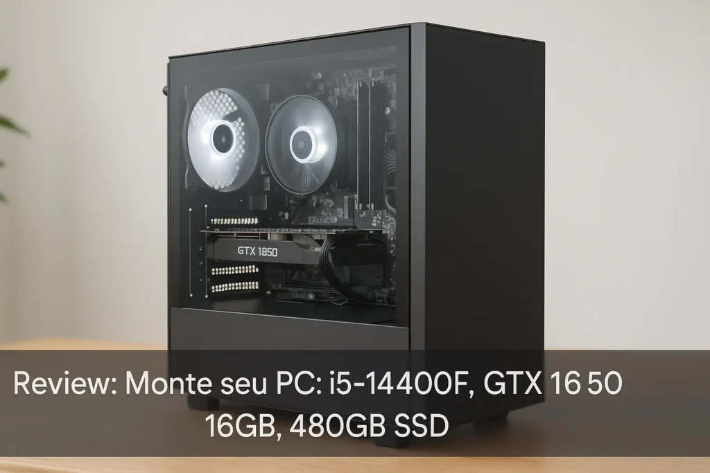 Monte seu PC: i5-14400F, GTX 1650, 16GB, 480GB SSD