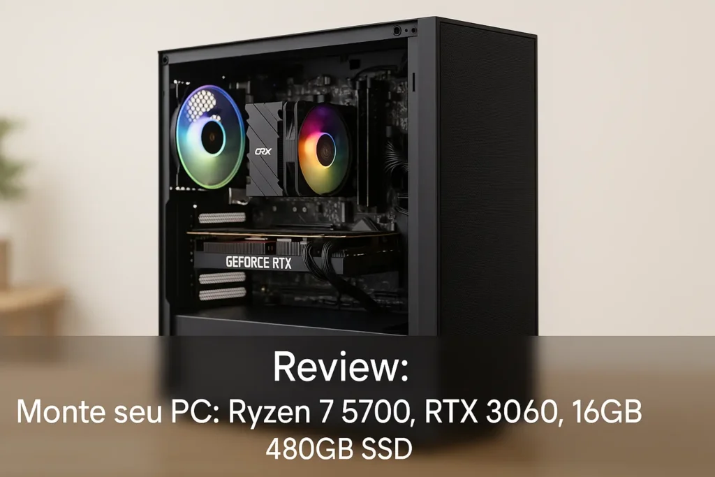 Monte seu PC: Ryzen 7 5700, RTX 3060, 16GB, 480GB SSD