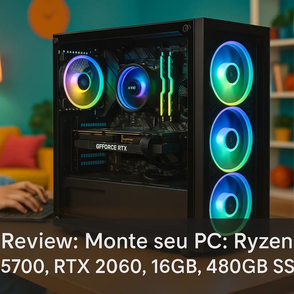 Monte seu PC: Ryzen 7 5700, RTX 2060, 16GB, 480GB SSD