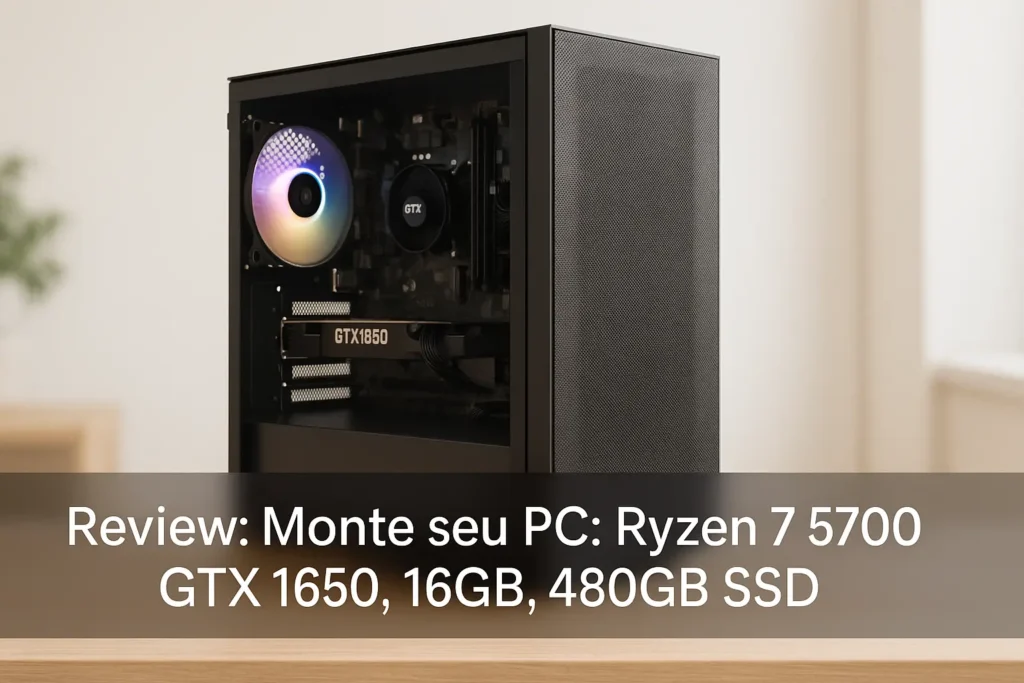 Monte seu PC: Ryzen 7 5700, GTX 1650, 16GB, 480GB SSD