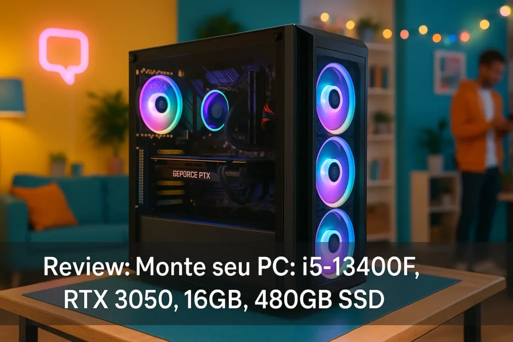 Monte seu PC: i5-13400F, RTX 3050, 16GB, 480GB SSD