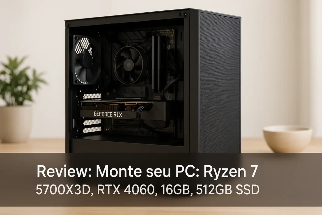 Monte seu PC: Ryzen 7 5700X3D, RTX 4060, 16GB, 512GB SSD