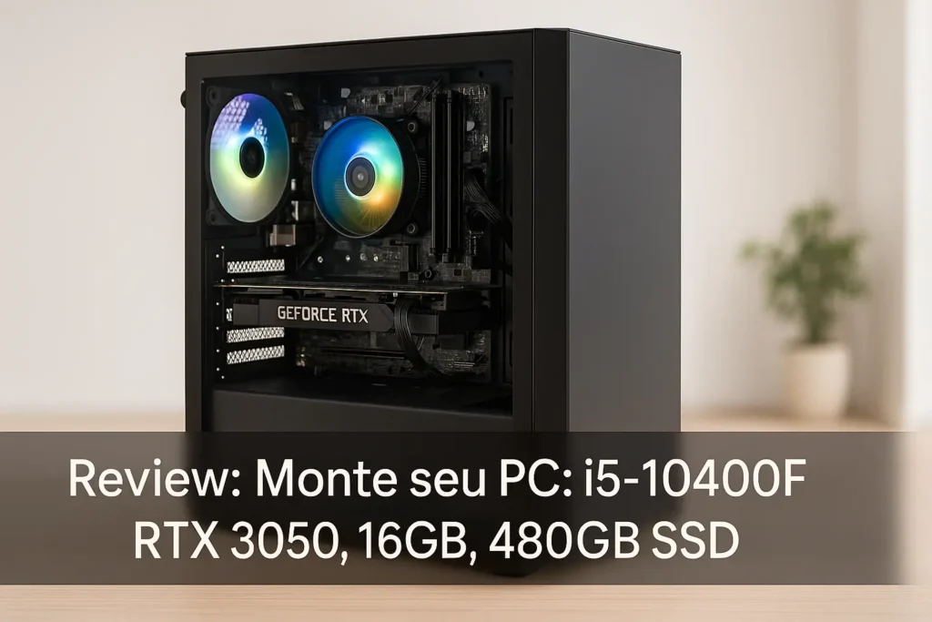 Monte seu PC: i5-10400F, RTX 3050, 16GB, 480GB SSD