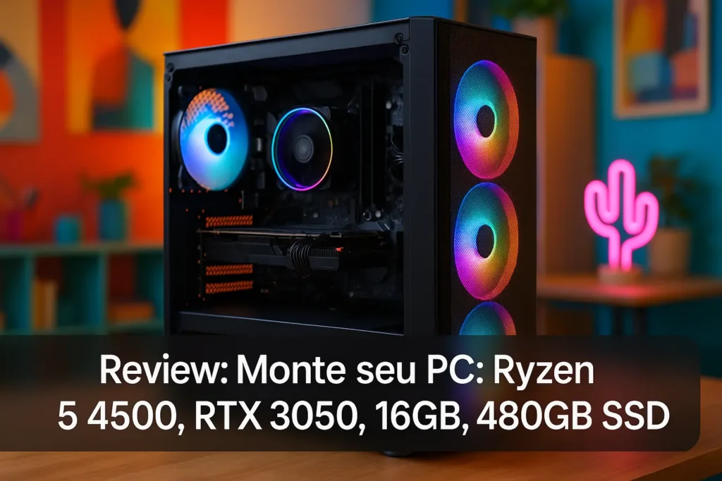 Monte seu PC: Ryzen 5 4500, RTX 3050, 16GB, 480GB SSD