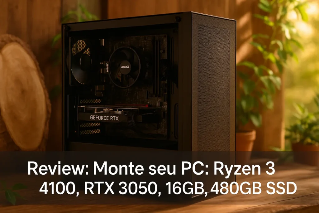 Monte seu PC: Ryzen 3 4100, RTX 3050, 16GB, 480GB SSD