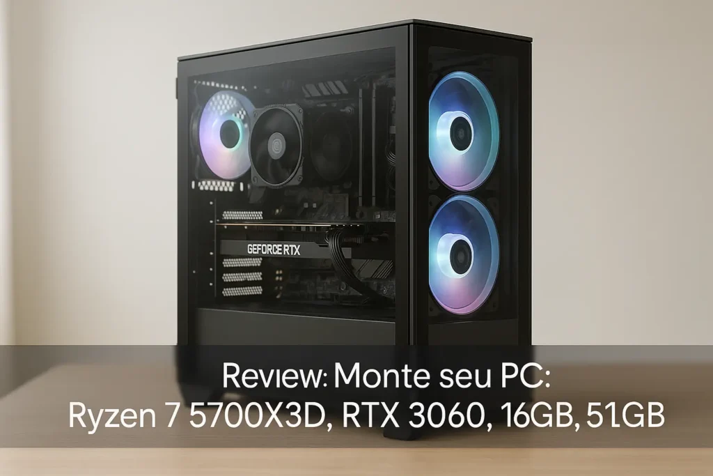 Monte seu PC: Ryzen 7 5700X3D, RTX 3060, 16GB, 512GB SSD