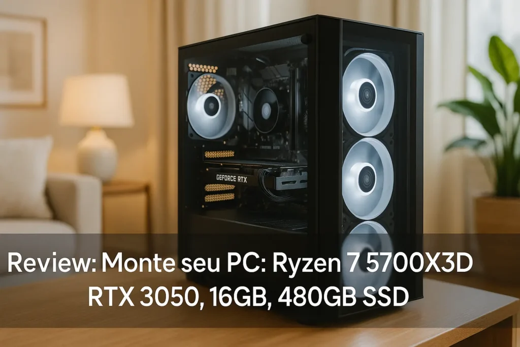 Monte seu PC: Ryzen 7 5700X3D, RTX 3050, 16GB, 480GB SSD