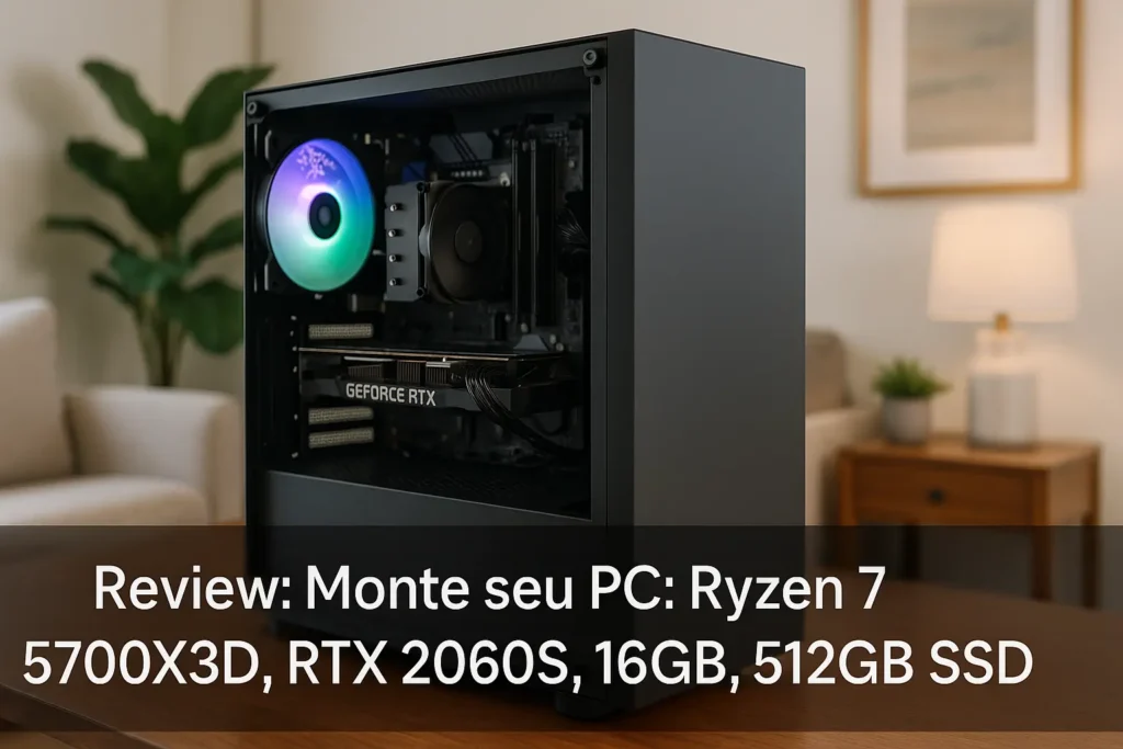 Monte seu PC: Ryzen 7 5700X3D, RTX 2060S, 16GB, 512GB SSD