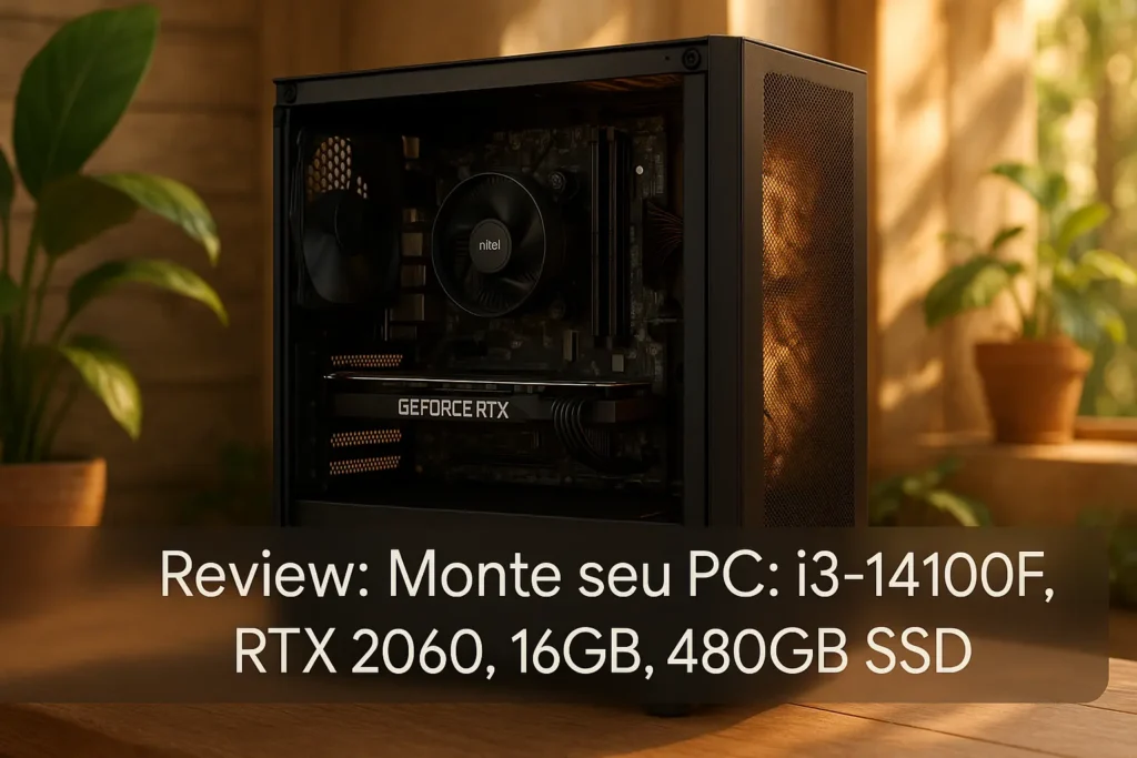 Monte seu PC: i3-14100F, RTX 2060, 16GB, 480GB SSD