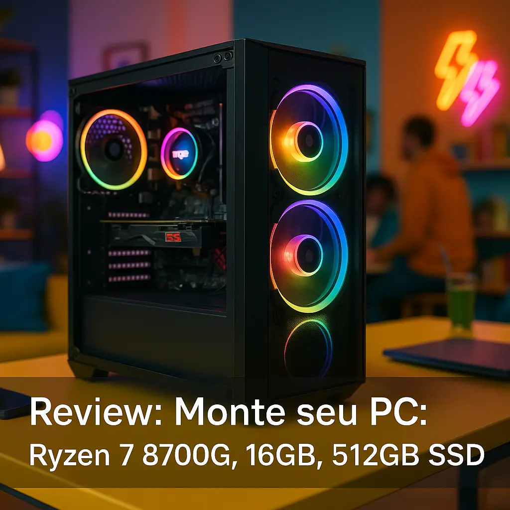 Monte seu PC: Ryzen 7 8700G, 16GB, 512GB SSD
