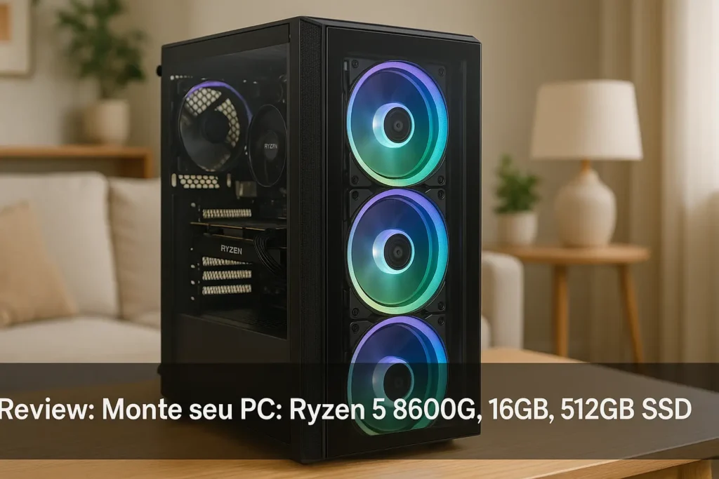 Monte seu PC: Ryzen 5 8600G, 16GB, 512GB SSD