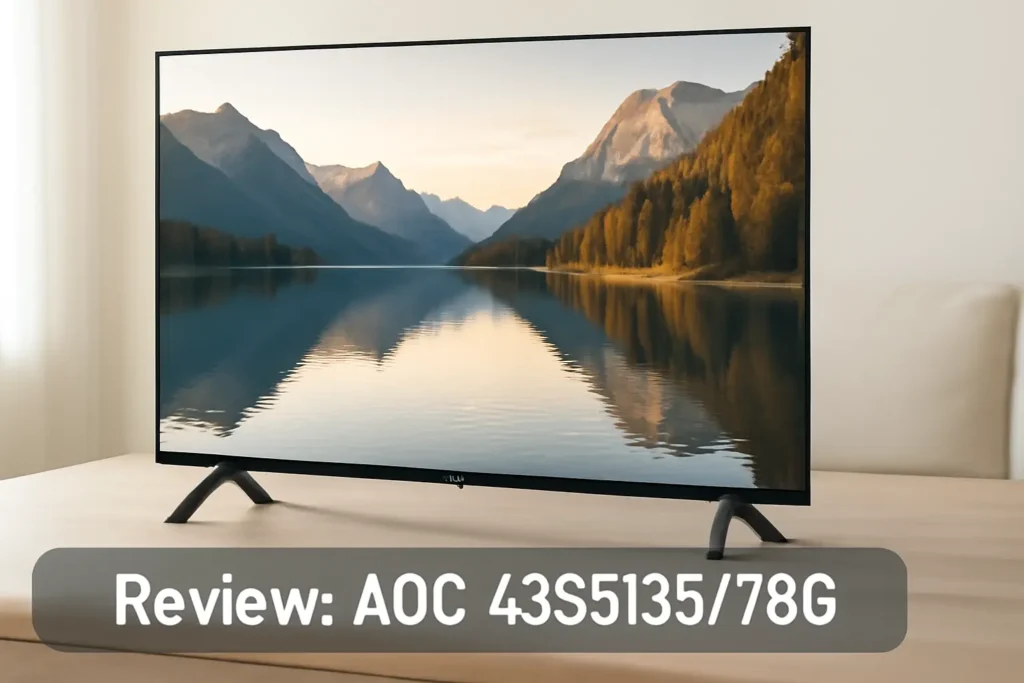 AOC 43S5135/78G - Smart TV LED 43" Full HD, Design sem bordas, Wifi, Conversor Digital, USB, HDMI