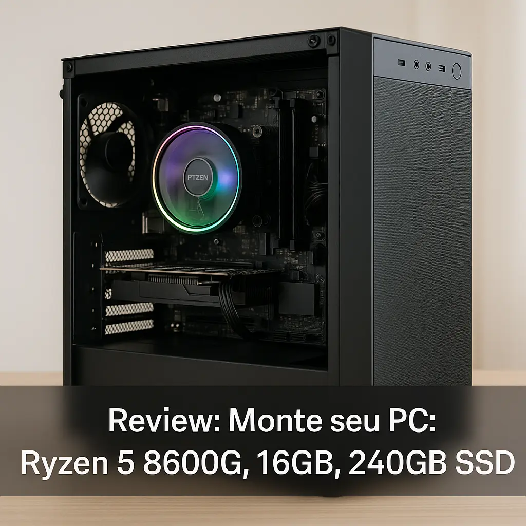 Monte seu PC: Ryzen 5 8600G, 16GB, 240GB SSD