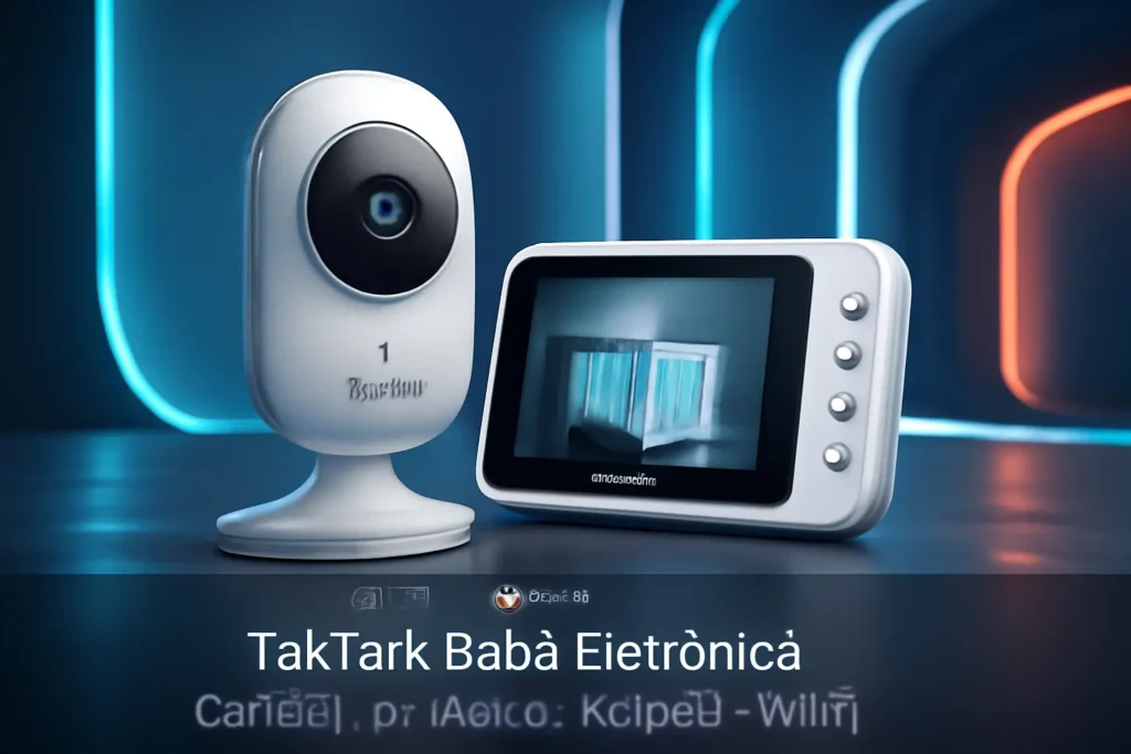 TakTark Babá Eletrônica Câmera 4.3" Monitor de Bebê – Sem Wi-Fi, 2 Way Audio, Visão Noturna