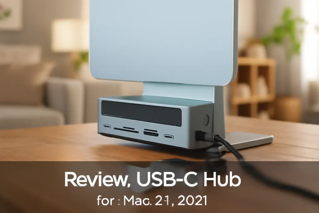 USB C Hub para iMac 24" 2021: Adaptador 7 em 1 com Suporte para SSD M.2 e Velocidade de 10Gbps