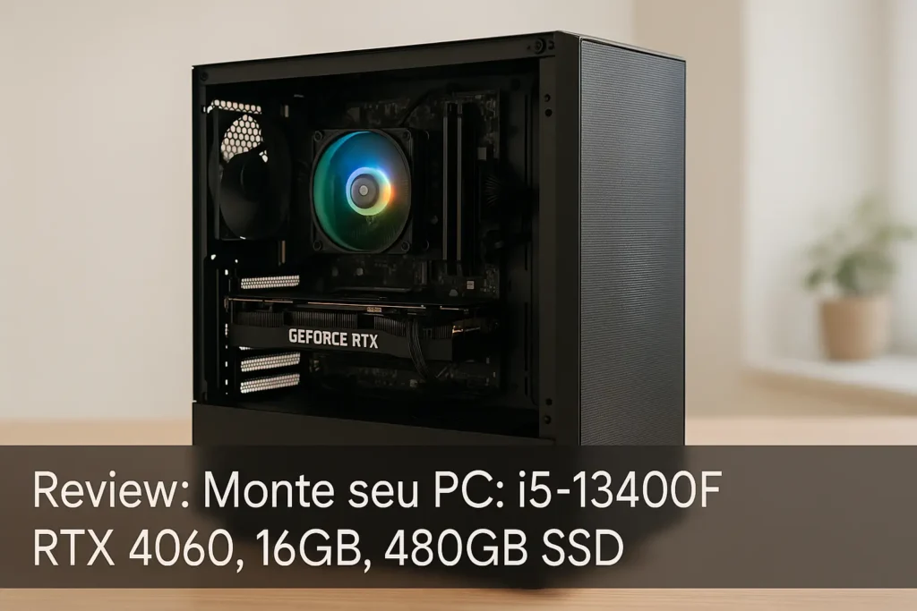 Monte seu PC: i5-13400F, RTX 4060, 16GB, 480GB SSD