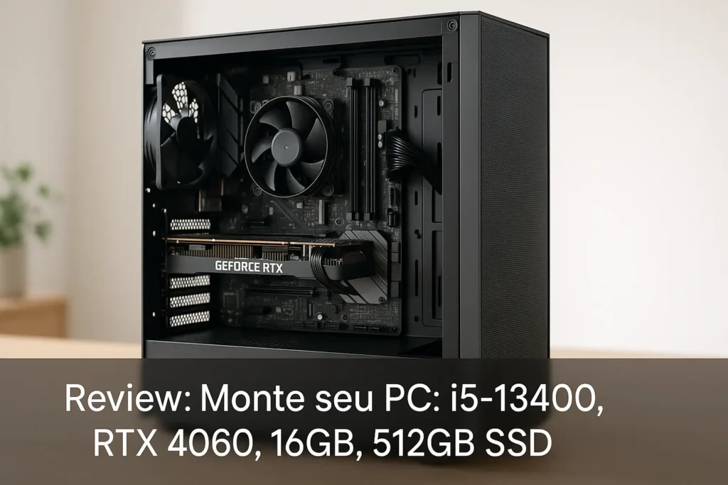 Monte seu PC: i5-13400, RTX 4060, 16GB, 512GB SSD
