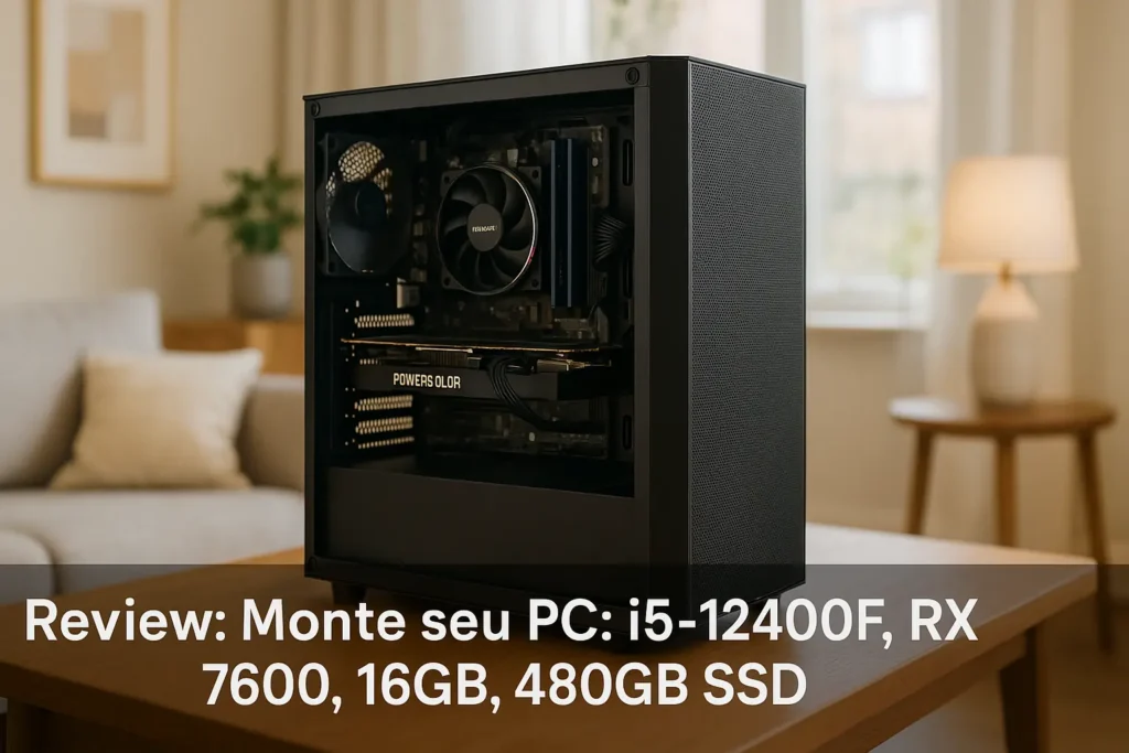 Monte seu PC: i5-12400F, RX 7600, 16GB, 480GB SSD