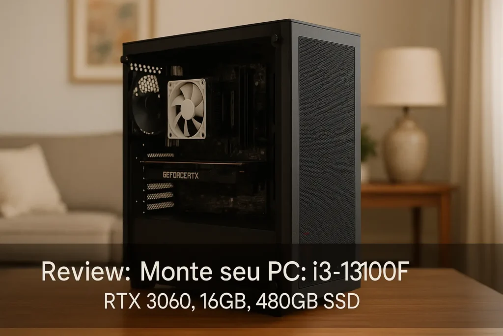 Monte seu PC: i3-13100F, RTX 3060, 16GB, 480GB SSD