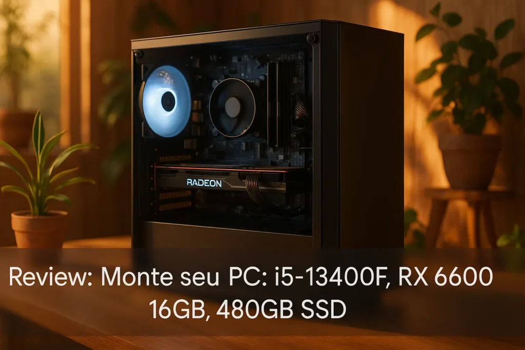 Monte seu PC: i5-13400F, RX 6600, 16GB, 480GB SSD