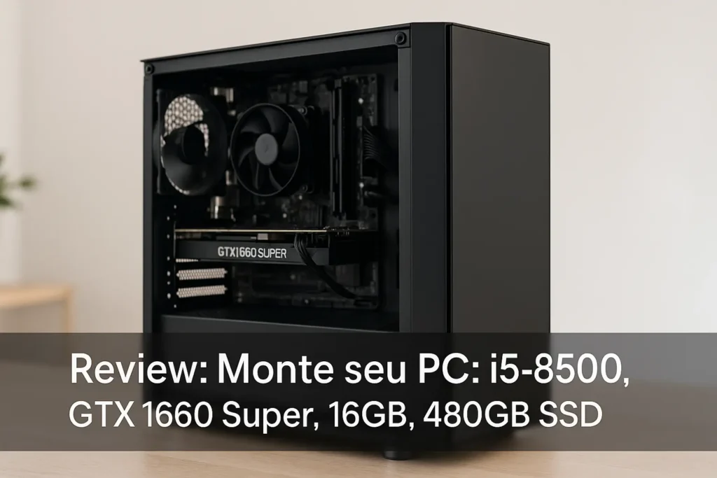 Monte seu PC: i5-8500, GTX 1660 Super, 16GB, 480GB SSD