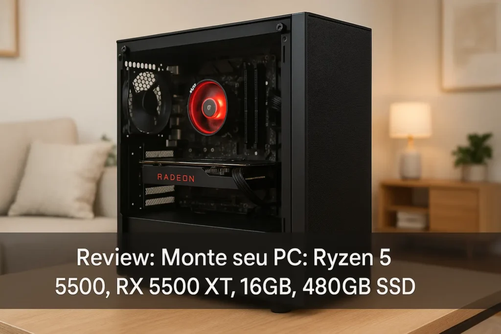 Monte seu PC: Ryzen 5 5500, RX 5500 XT, 16GB, 480GB SSD