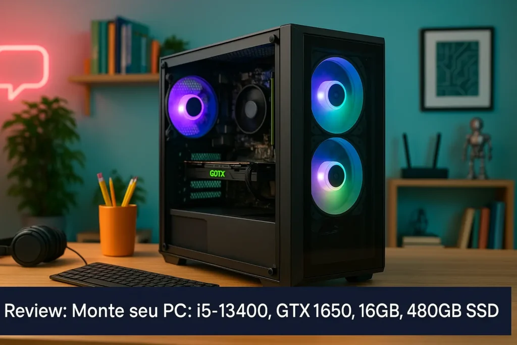 Monte seu PC: i5-13400, GTX 1650, 16GB, 480GB SSD