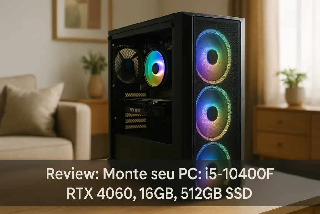 Monte seu PC: i5-10400F, RTX 4060, 16GB, 512GB SSD