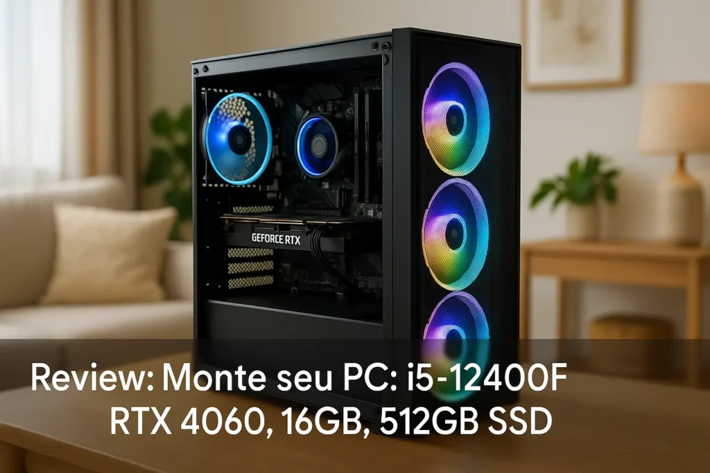 Monte seu PC: i5-12400F, RTX 4060, 16GB, 512GB SSD