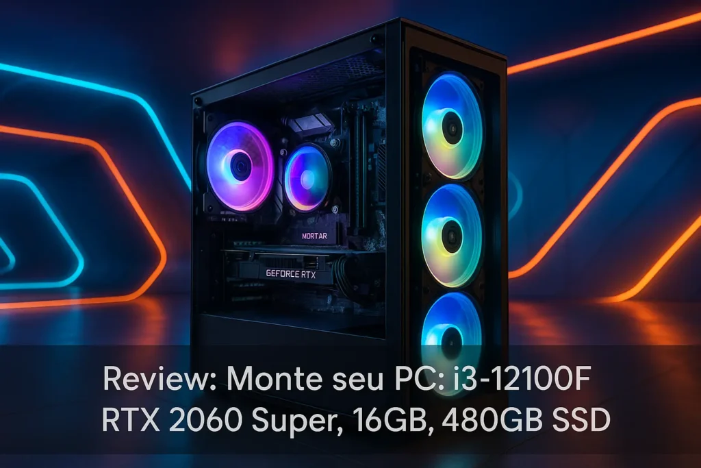 Monte seu PC: i3-12100F, RTX 2060 Super, 16GB, 480GB SSD