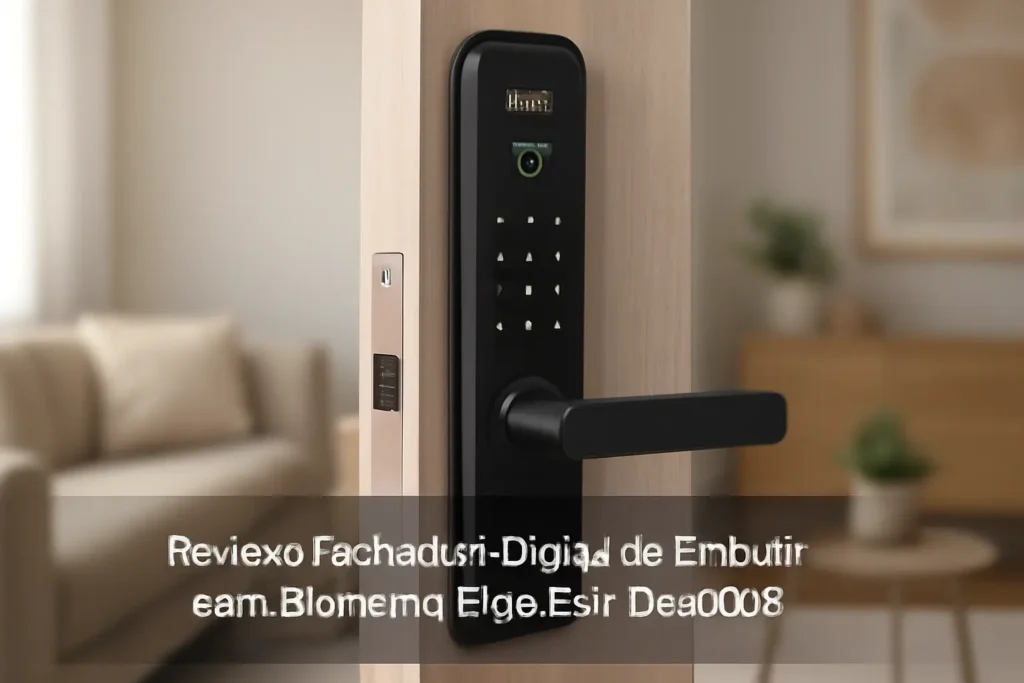 Fechadura Digital de Embutir com Biometria Elsys ESF-DE4000B